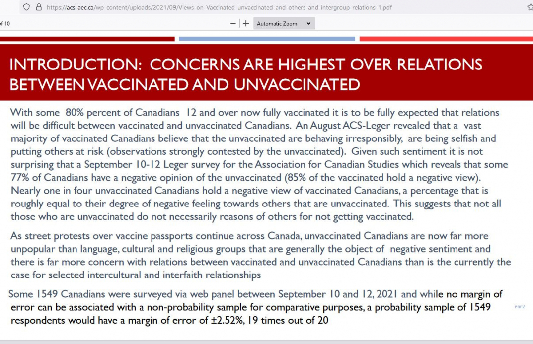 gallery/2 views regarding unvaccinated canadians