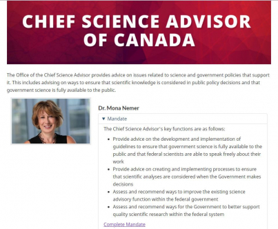 gallery/chief science advisors summary mandate